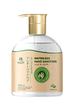 Gel rửa tay khô kháng khuẩn Hasi Kokeshi Hương Trà xanh 500ML (có vòi bấm)